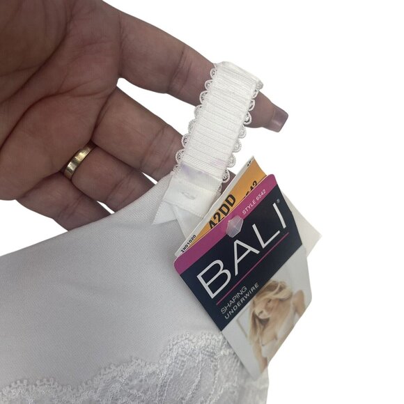 Bali White Lace Desire Underwire Bra 42DD Full Coverage Shaping Foam Style 6542 - Picture 8 of 12